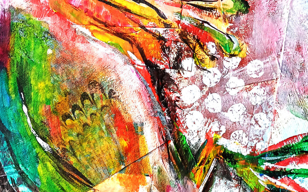 Mixed Media Frog Paintings – Four Pieces
