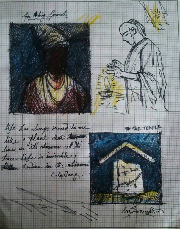 A sketch by Ganesh Pyne.