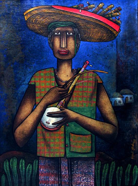 The painting Sarangi-seller is available for sale