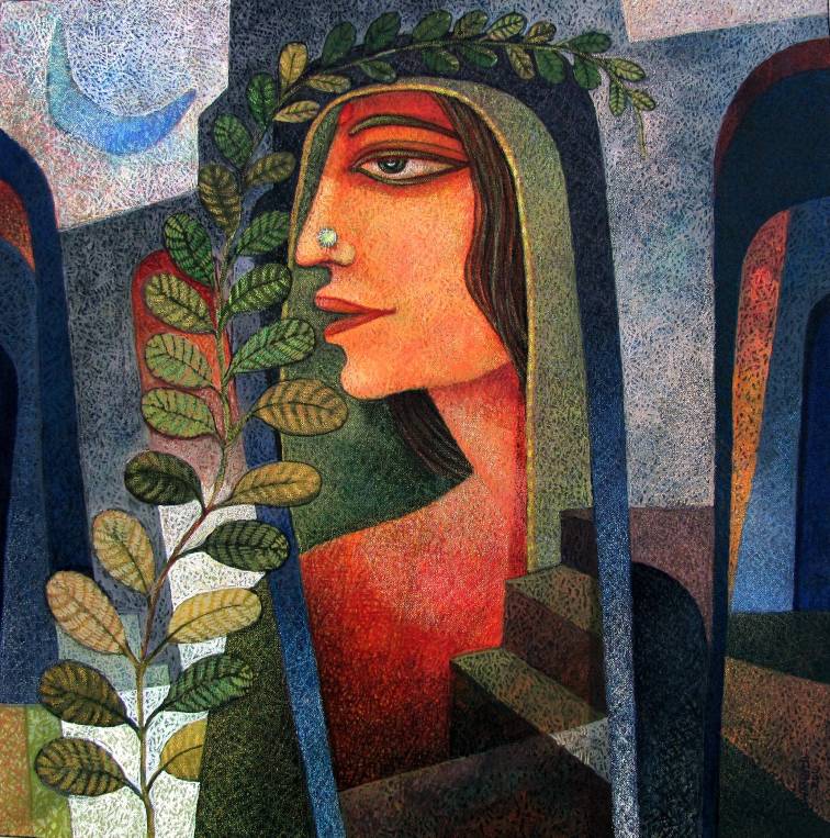 The Original painting Moonlit night is available for sale
