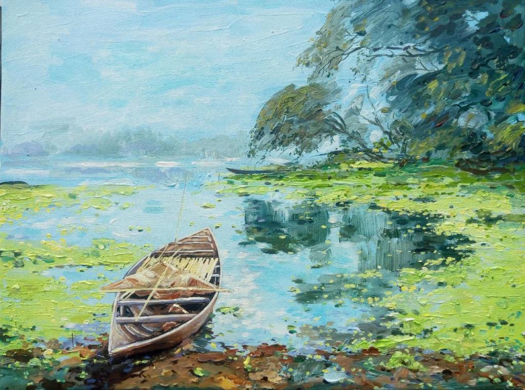 Boat at the Edge: The original painting is now available for buy