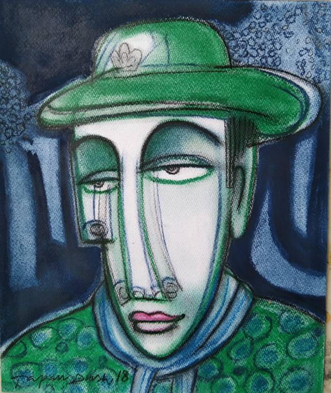 Buy the original modern painting Moving Face - III online from 'The Art Gallery