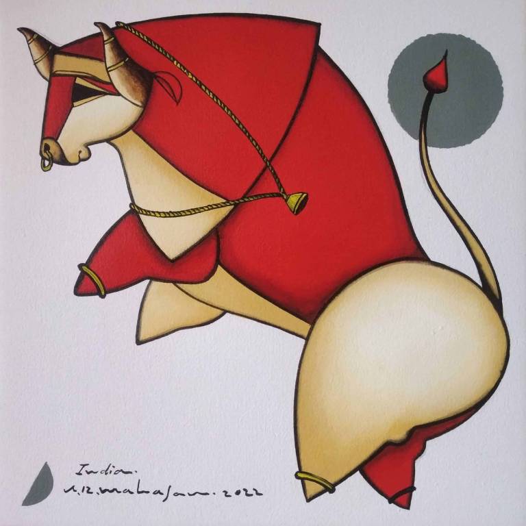 Nandi original painting is available for sale online at the contemporary art gallery