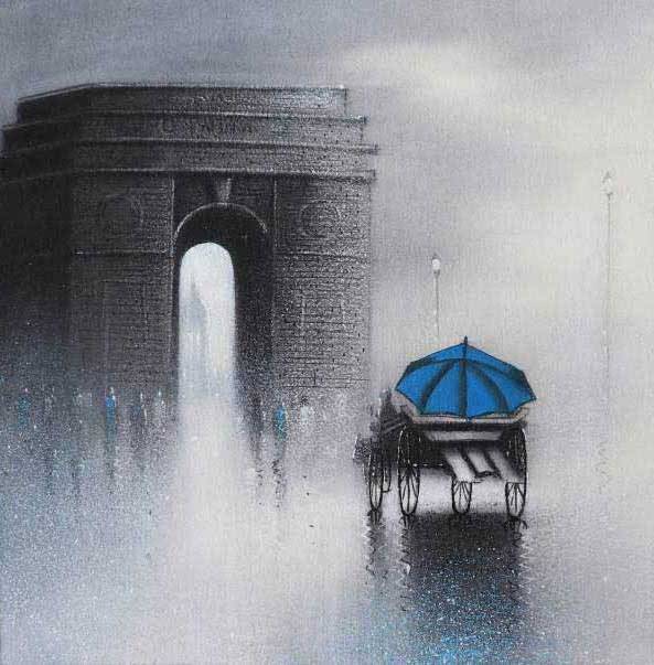 The original painting Monsoon Ride - I is now available at the Contemporary Art Gallery