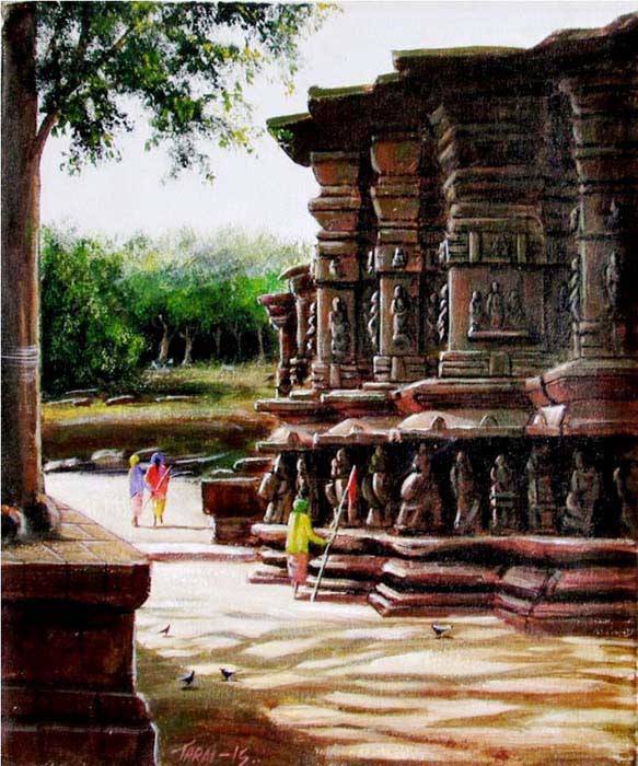 The original painting The Way to the temple is now available at The Art Gallery