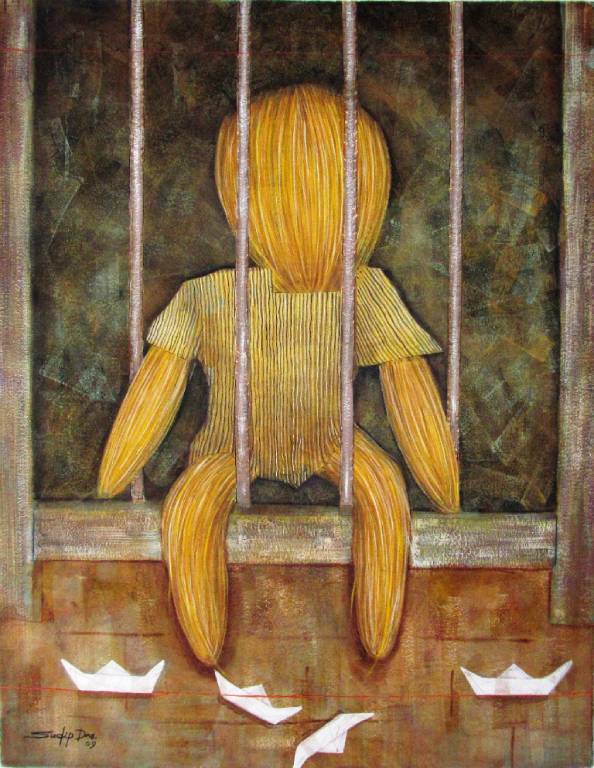 The Original painting Paper Boats is now available at the Fine Art Gallery