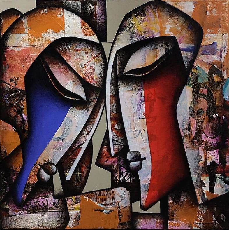 The original painting The Bond of Love - I is available for sale at the Fine Art Gallery