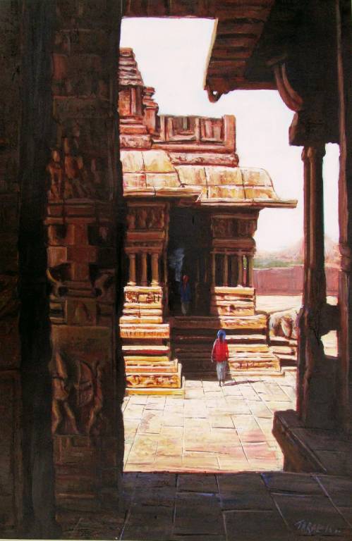 The Original painting Light Between Temple is now available for buy at the Art Gallery