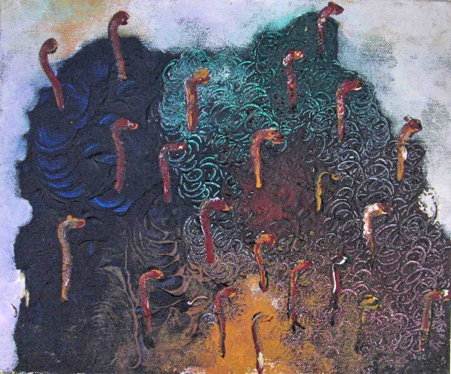 The Original painting Twisting Forms is available for sale at the Online Art Gallery