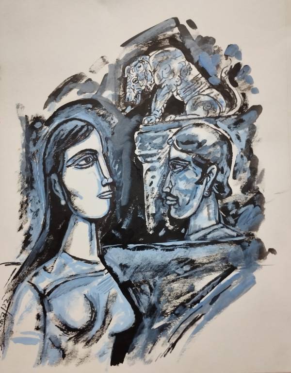 The original painting Meet is now available for Buy at the Art Gallery